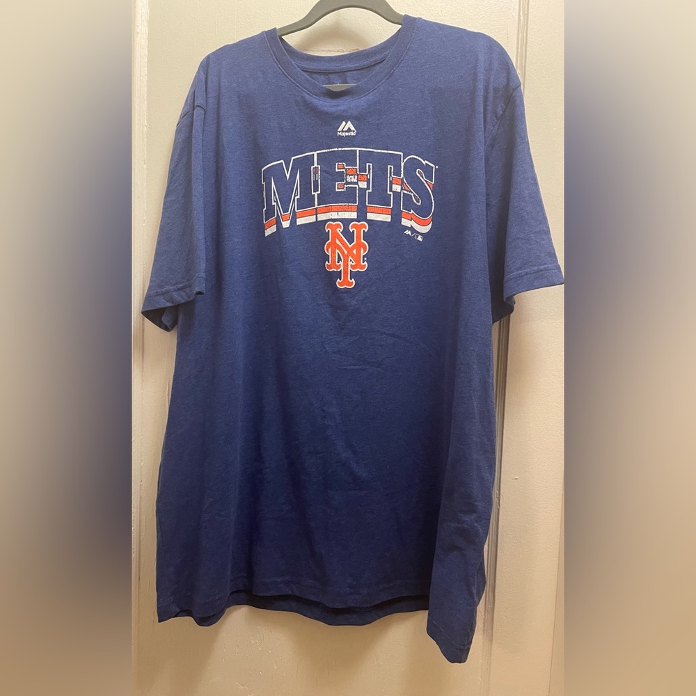 MLB New York Mets Men's Short Sleeve Poly T-Shirt - Size 2XL